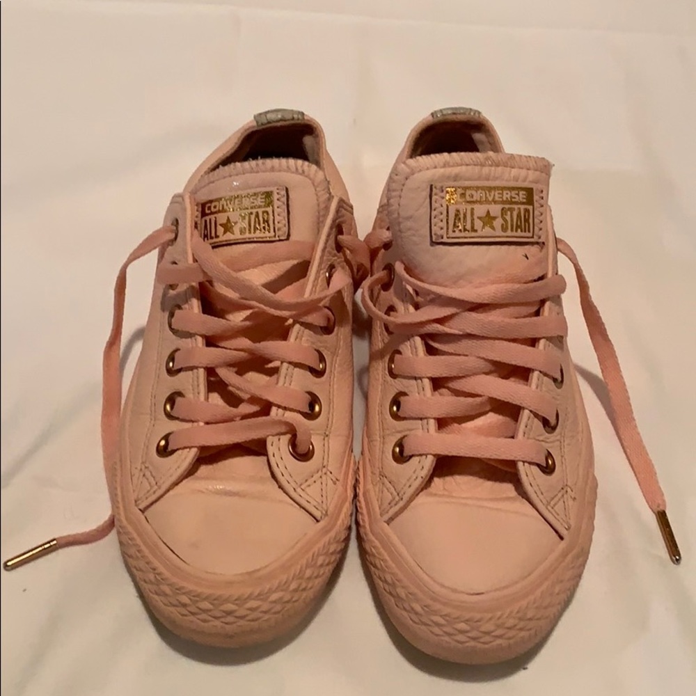 Leather pink converse